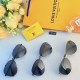 LV new super cool polarized sunglasses men Korean version of Ms. driving sunglasses UV strong light fishing toad mirror black