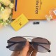 LV new men's sunglasses Europe and the United States explosion metal double beam fashion large frame sunglasses driving driving sunglasses