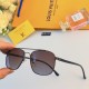 LV new men's sunglasses Europe and the United States explosion metal double beam fashion large frame sunglasses driving driving sunglasses