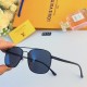 LV new men's sunglasses Europe and the United States explosion metal double beam fashion large frame sunglasses driving driving sunglasses