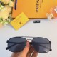 LV new men's sunglasses Europe and the United States explosion metal double beam fashion large frame sunglasses driving driving sunglasses