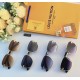 LV sunglasses trend square personality play cool glasses couple classic metal frame single beam versatile sunglasses