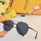 LV new men's polarized sunglasses fashion double beam sunglasses UV protection driving glasses aviator toadstools