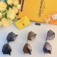 LV new men's polarized sunglasses fashion double beam sunglasses UV protection driving glasses aviator toadstools