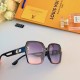 LV2023 new sunglasses women's fashion high-level sense of square frame sunglasses show face small ultraviolet driving glasses