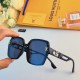 LV2023 new sunglasses women's fashion high-level sense of square frame sunglasses show face small ultraviolet driving glasses