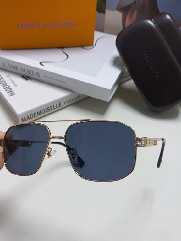 Lv Louis Vuitton Kwon Chi-Lung same L family sunglasses men high quality aviator toadstool anti-UV myopia sunglasses