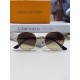 Lv Louis Vuitton 2024 star the same models sunglasses female male metal fashion flat small frame curved sunglasses unisex