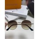 Lv Louis Vuitton 2024 star the same models sunglasses female male metal fashion flat small frame curved sunglasses unisex