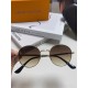 Lv Louis Vuitton 2024 star the same models sunglasses female male metal fashion flat small frame curved sunglasses unisex