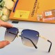 LV2023 personalized European and American trend glasses Korean retro square sunglasses new frame men's glasses