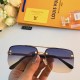 LV2023 personalized European and American trend glasses Korean retro square sunglasses new frame men's glasses