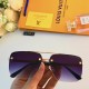 LV2023 personalized European and American trend glasses Korean retro square sunglasses new frame men's glasses