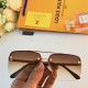 LV2023 personalized European and American trend glasses Korean retro square sunglasses new frame men's glasses