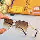 LV2023 personalized European and American trend glasses Korean retro square sunglasses new frame men's glasses