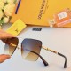 LV new men's casual rimless sunglasses personalized mirror leg trend sunglasses versatile metal sunshade mirror