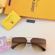 LV new men's casual rimless sunglasses personalized mirror leg trend sunglasses versatile metal sunshade mirror