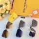 LV new men's casual rimless sunglasses personalized mirror leg trend sunglasses versatile metal sunshade mirror