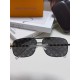 LV Louis Vuitton Sunglasses can be matched with near with myopia metal sunglasses men's fashion retro sunshade square frame glasses double beam sunglasses female models