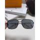 LV Louis Vuitton Sunglasses can be matched with near with myopia metal sunglasses men's fashion retro sunshade square frame glasses double beam sunglasses female models