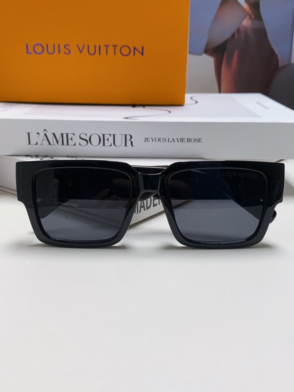 LV Louis Vuitton new sunglasses retro personality avant-garde sunglasses model model high quality plate high quality box