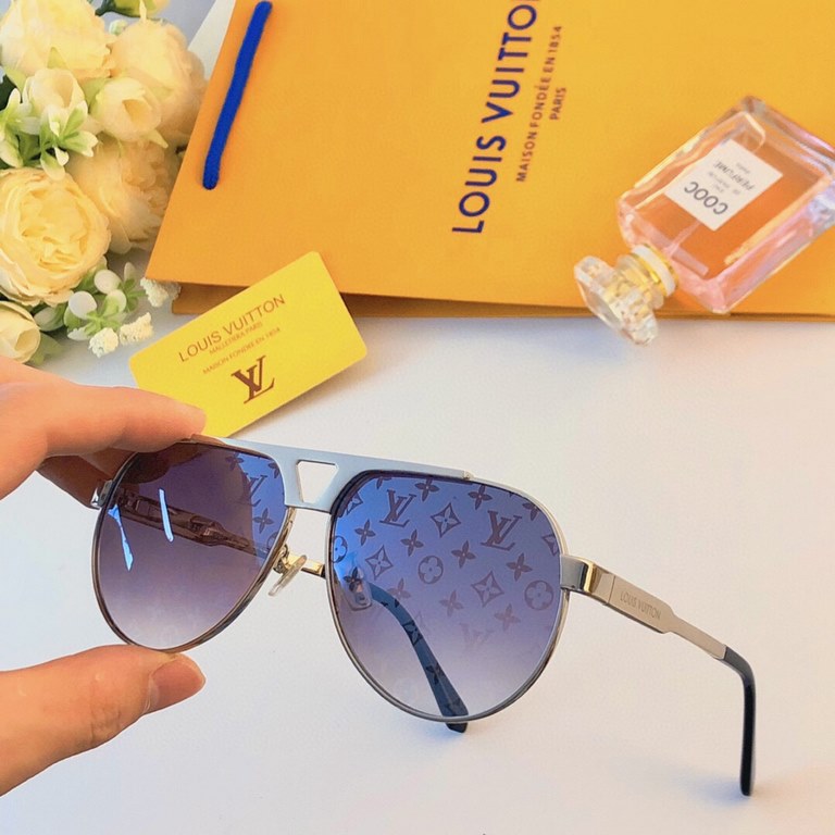 LV fashion new sunglasses sunglasses sunglasses Z1586E high quality and high quality with the tide of cool metal toad glasses