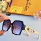 LV new square light luxury sunglasses premium sense of gradient fashion trend versatile ultraviolet protection sunglasses summer Ms.