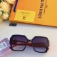 LV new square light luxury sunglasses premium sense of gradient fashion trend versatile ultraviolet protection sunglasses summer Ms.