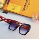 LV new square light luxury sunglasses premium sense of gradient fashion trend versatile ultraviolet protection sunglasses summer Ms.