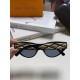 LV Louis Vuitton new cat-eye sunglasses   high-grade electroplated temples, men's and women's sun shades