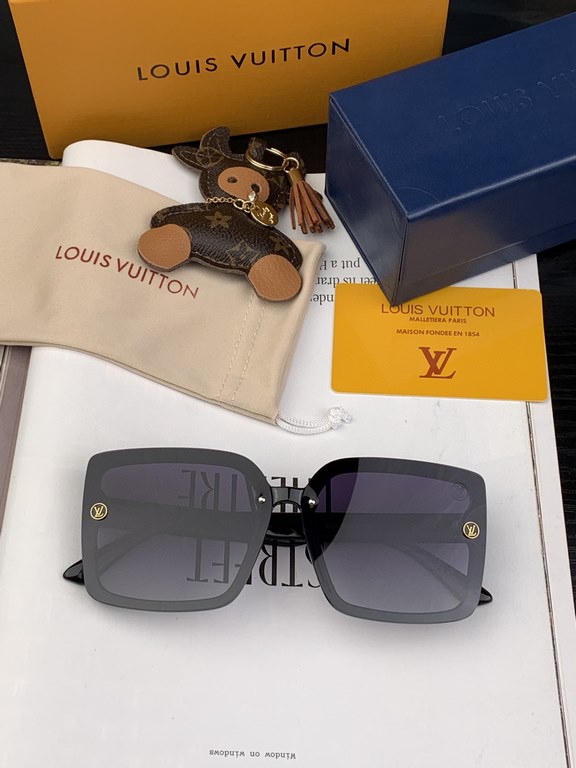 [TR Polarized Series] lv large frame sunglasses sunglasses classic box design, not pick face type, whether with a coat or dress are very temperamentally polarized lenses to prevent ultraviolet Model L8001