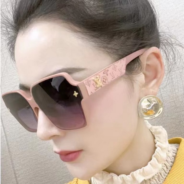 LV 2023 new women's square frame sunglasses driving sunglasses New sunglasses Fashionable and generous Comfortable and lightweight Exquisite luxury Ultra-light Model L2805