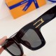 LV Blade Model No. 1482 Sunglasses are crafted in a timeless, rugged square design with articulation embellished with dazzling LV letters, Monogram florals at the headband and the LV Circle logo on the lenses. Highly rec