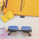 LV2024 new large frame square thin large face rimless sunglasses female Korean version of the glasses tide show the face of small street shooting sunglasses