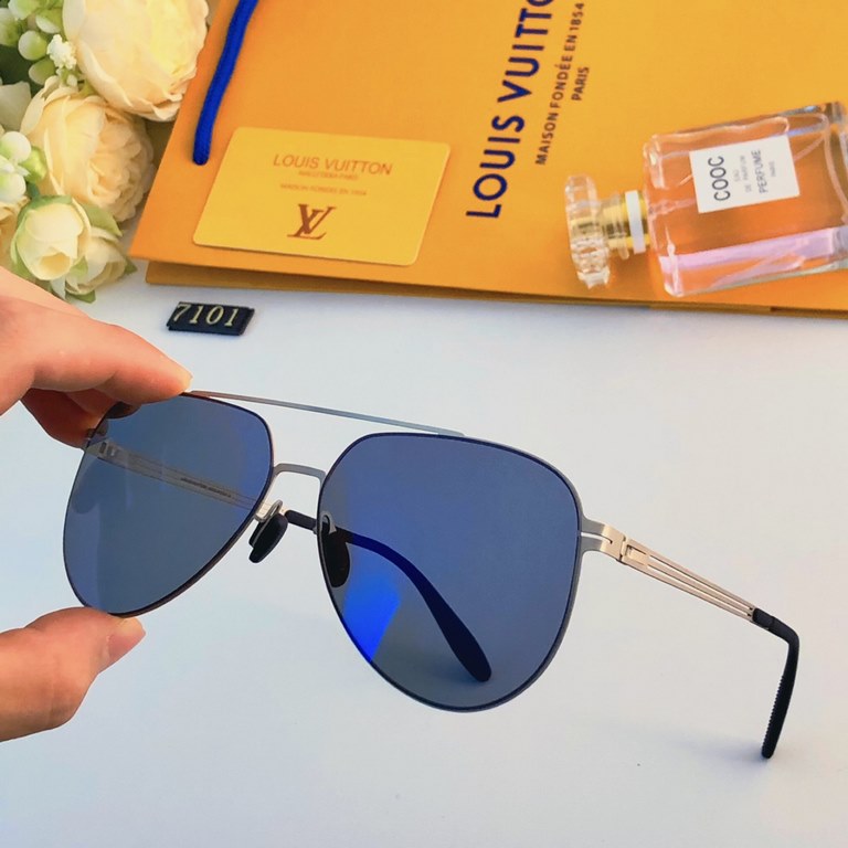 LV sunglasses men's driving special toadstool UV protection driver driving polarized ultra-light aviator sunglasses