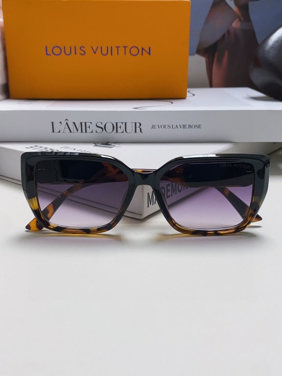 Lv Louis Vuitton 2024 new sunglasses women's models large face thin senior sense of polarized anti-ultraviolet driving sunglasses latest flower logo design high fashion