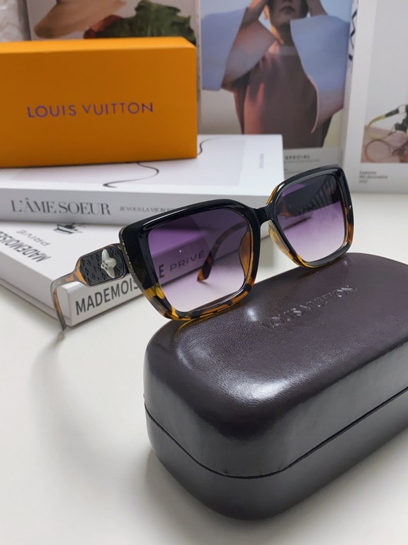 Lv Louis Vuitton 2024 new sunglasses women's models large face thin senior sense of polarized anti-ultraviolet driving sunglasses latest flower logo design high fashion