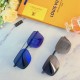 LV2023 Xiaohongshu same metal square frame sunglasses round face thin large frame sunglasses men UV protection