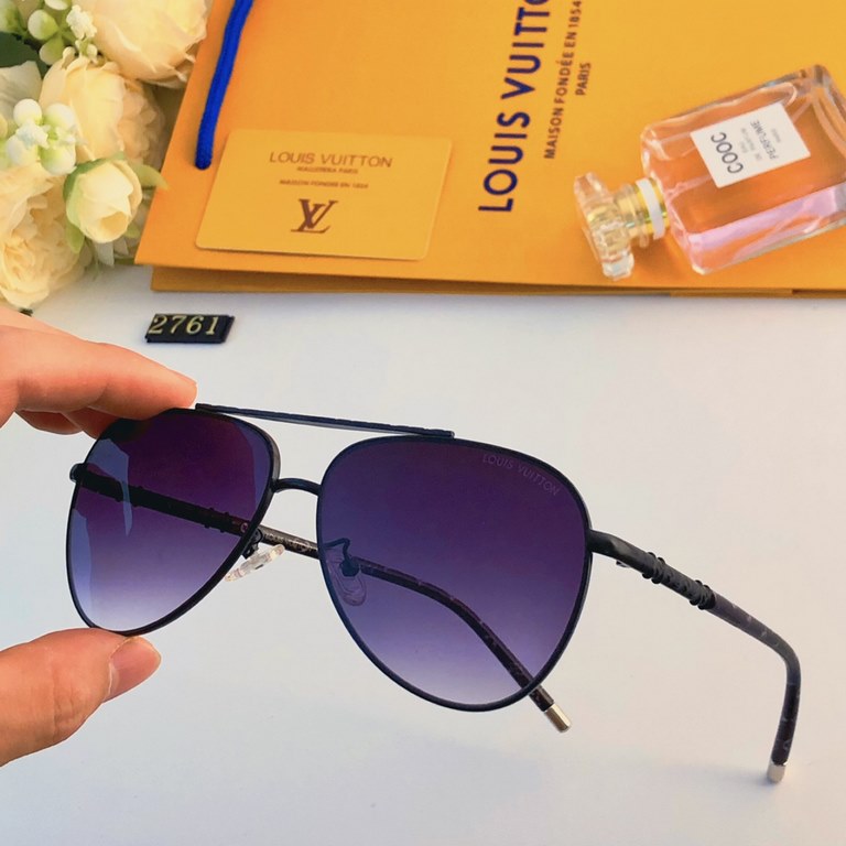 LV sunglasses female tide personality new Europe and the United States foreign trade popular men's sunglasses female driving windproof ultraviolet glasses