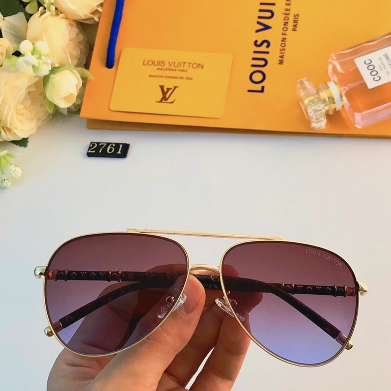 LV sunglasses female tide personality new Europe and the United States foreign trade popular men's sunglasses female driving windproof ultraviolet glasses