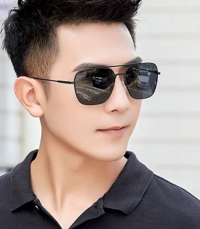 Lv   High-quality men's and women's models sunglasses   Imported Polaroid polarized lenses   Toadstool Driving Fishing can   Hundreds of matching thin sunglasses Korean version of the men's pilot large frame driver drivi