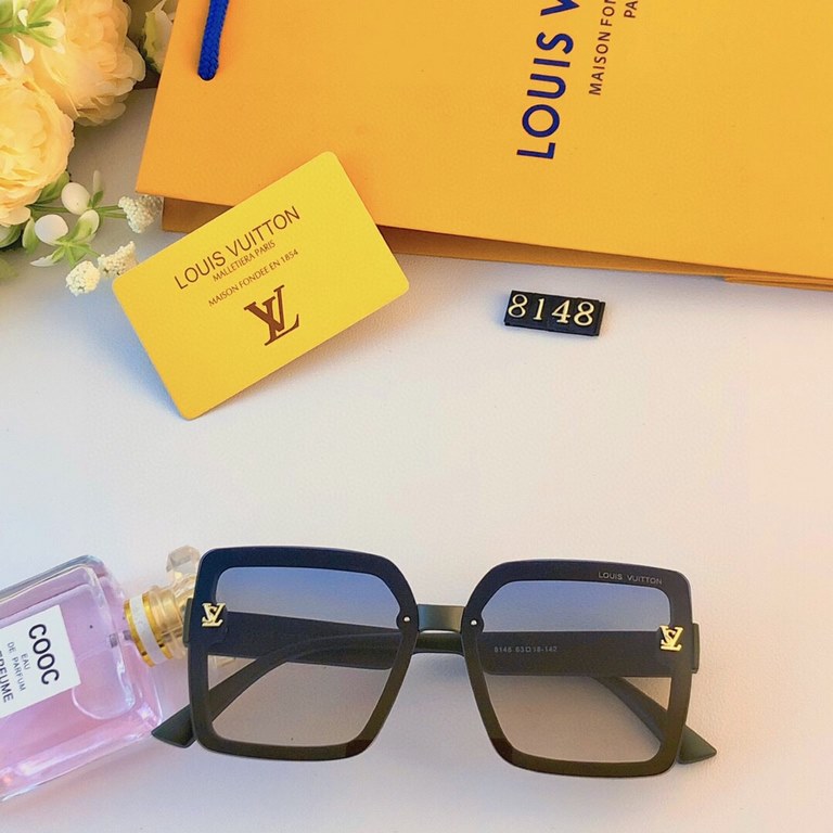 LV2024 new Korean version of the tide of large face thin sunglasses women's advanced sense of UV sunscreen large frame sunglasses