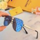 LV donkey home fashion sunglasses tide men's personalized metal sunglasses female round face retro aviator frame glasses Z1588E