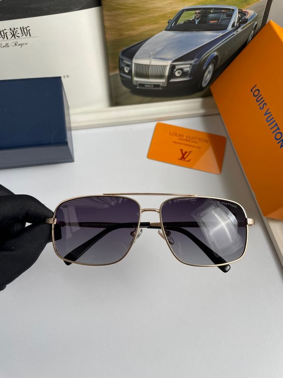 . New   Brand  Louis Vuitton LV  High Quality Men's Polarized Sunglasses     Stainless steel alloy frames,   awesome texture, men's driving essentials.