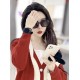 [TR Polarized Series] lv large frame sunglasses sunglasses classic box design, do not pick face type, whether with a coat or dress are very temperament polarized lenses to prevent ultraviolet Model Model L811