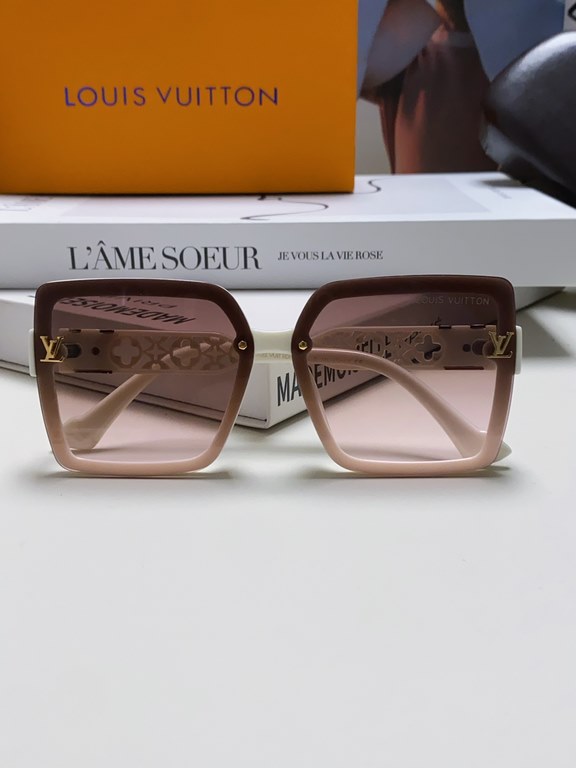 Lv Louis Vuitton 2024 new anti-ultraviolet advanced sense of the beach sunglasses polarized face small large frame for men and women