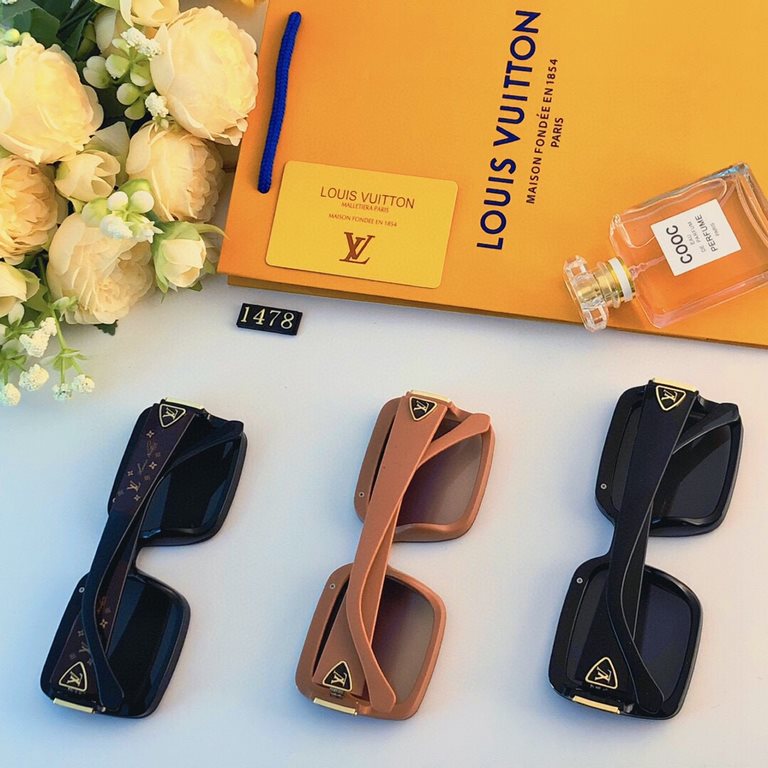 LV Europe and the United States large frame square sunglasses female driving driving street shooting repair face glasses sunscreen UV cross-border sunglasses