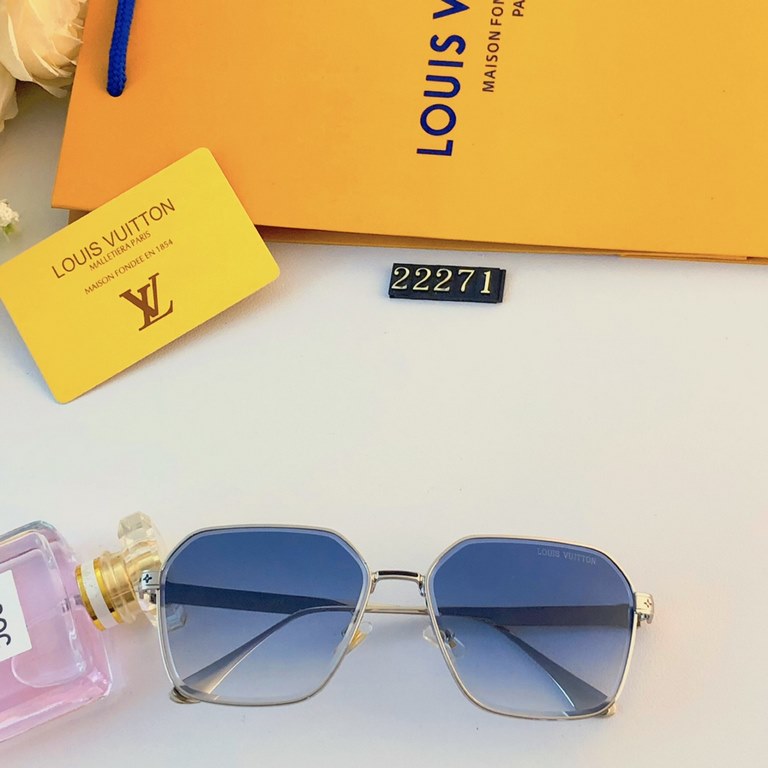 LV sunglasses couple models 2024 new advanced sense of obvious face small tide cool square big face thin too sunscreen sun glasses