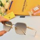 LV sunglasses couple models 2024 new advanced sense of obvious face small tide cool square big face thin too sunscreen sun glasses