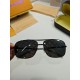 LV Louis Vuitton Sunglasses can be matched with near with myopia metal sunglasses men's fashion retro sunshade square frame glasses double beam sunglasses female models